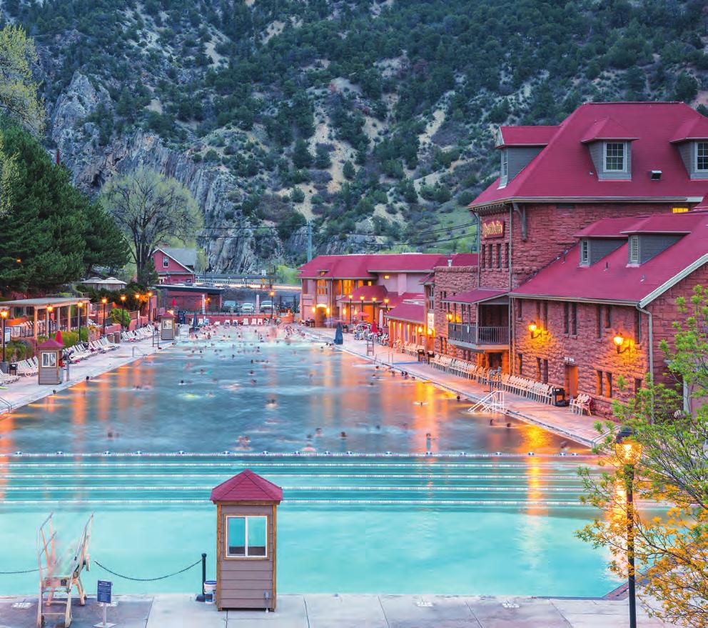 ROCKY MOUNTAIN MAGIC DENVER TO GLENWOOD SPRINGS, COLO. 186 miles, 3 hours and 10 minutes TOP 5 SOAKING SPOTS Colorado is dotted with incredible hot springs.