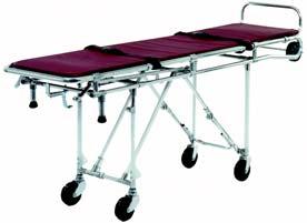 Ferno Model 27-1 First Call Mortuary Cot All four wheels swivel The folding end section shortens the cot by 15" (3 cm) The cot's head section is tapered Very maneuverable in close quarters and narrow