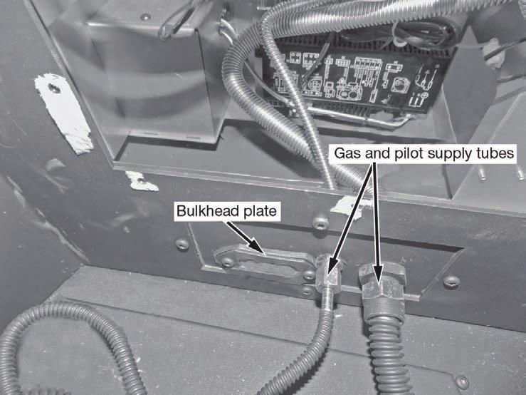 Interface module Figure 6: Gas and pilot supply tubes. 4. Attach the pilot and gas supply tubes to the bulk head fitting and tighten (Figure 6). Ensure the connections are gas tight.