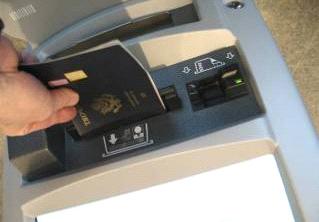 self-scan travel documents to perform automated