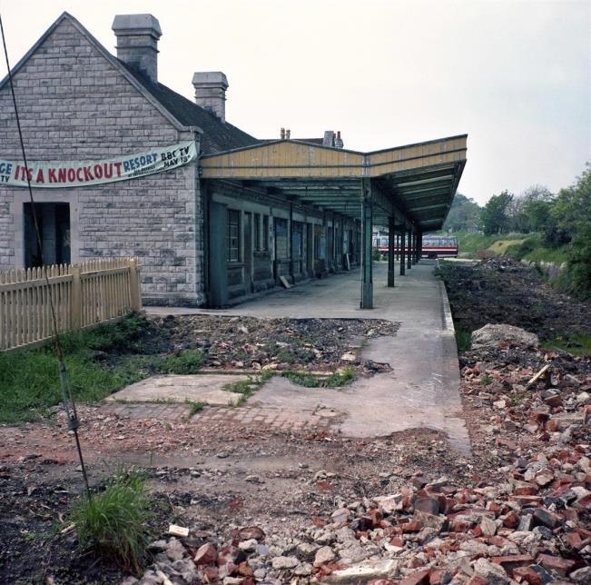 At least there s a station building, but an awful lot of work had to be done before any track appeared here.