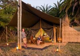 Mukambi Busanga Plains Camp The Mukambi Busanga Plains Camp is a seasonal luxury bush camp located in the middle of the famous Busanga Plains, accessible for only four month of the year when the