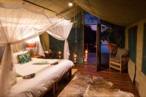 Set on raised individual private wooden decks, each overlooking their own piece of the Kafue river, KaingU Safari Lodge comprises six boutique tents with en-suite bathrooms, indoor