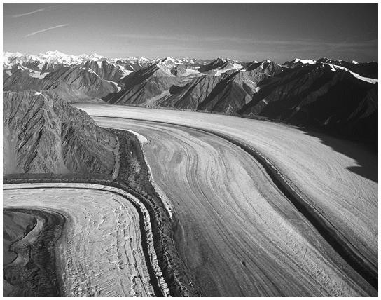 Lateral moraines are left at the sides of glaciers Medial moraines are left in the