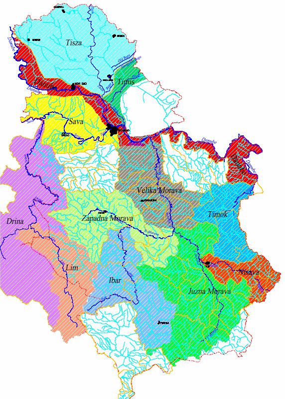 river basin area > 4000 km 2 12 river basins (all transboundary except Morava and Ibar) 17 river types in CS + 3 Danube types 8