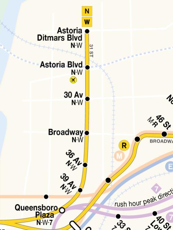 Train Service During the Closure Nine month full closure; March-December During the closure Ditmars Blvd and 30th Av provide alternate subway service During 13 Weekends, N/W service will not run