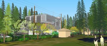 BCH8-920 BCH8-920 Architectural design We hired an architect to design the substation to ensure that the building exterior and fence have features that will fit with the surrounding area.