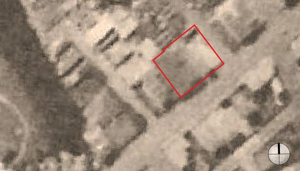 Figure 2.8 1930 aerial showing subject site outlined. It is difficult to make out what is actually on this land.