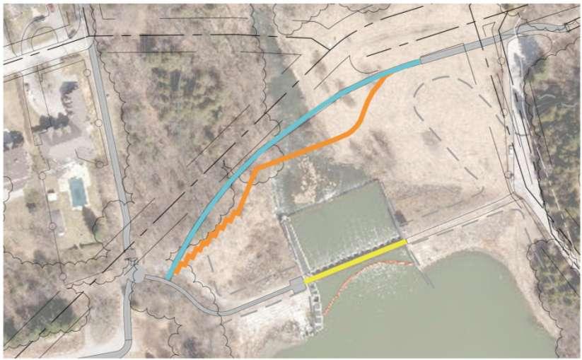 Option 1: Bridge On Dam (50 m) 16 Area 4 East Milne Dam Crossing Options Option 3: