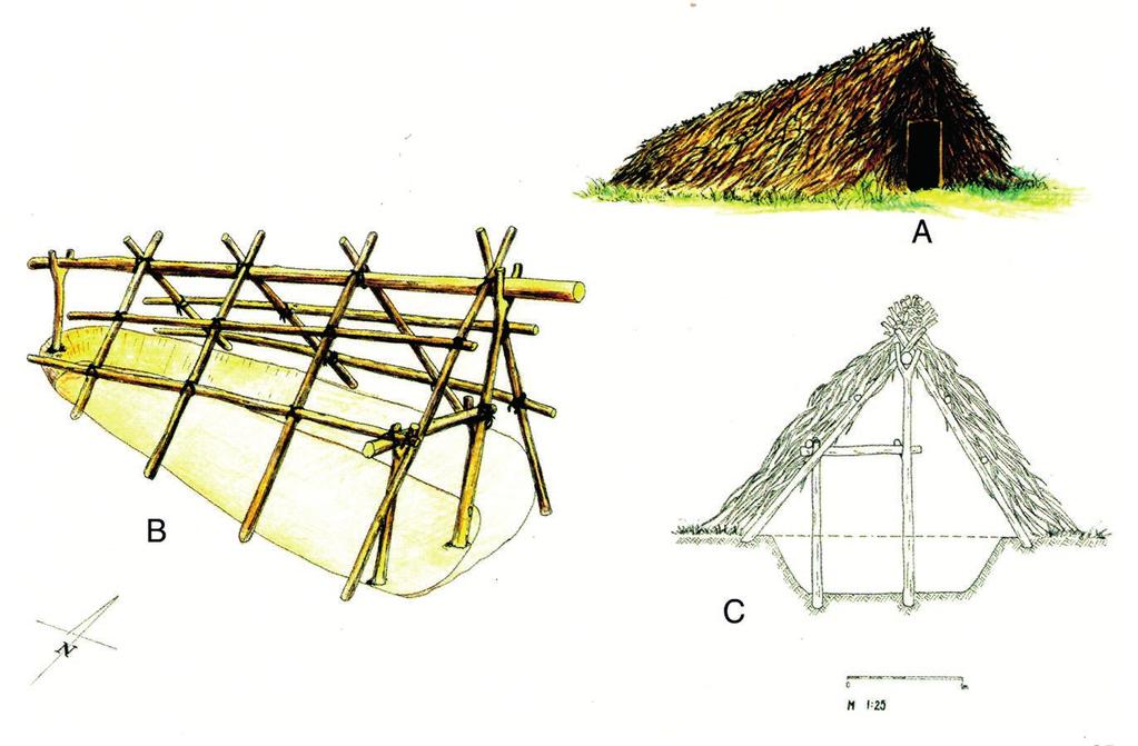 626 Tajana Sekelj Ivančan Elongated-oval structures The sites that provide information about the first form of dwelling structures are mostly located in an extensive lowland area: in the Sava River
