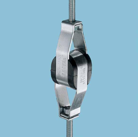 SI ISOLATION HANGERS For the sound isolated suspension of ductwork and equipment using 1/4, 3/8 and 1/2 threaded rods.