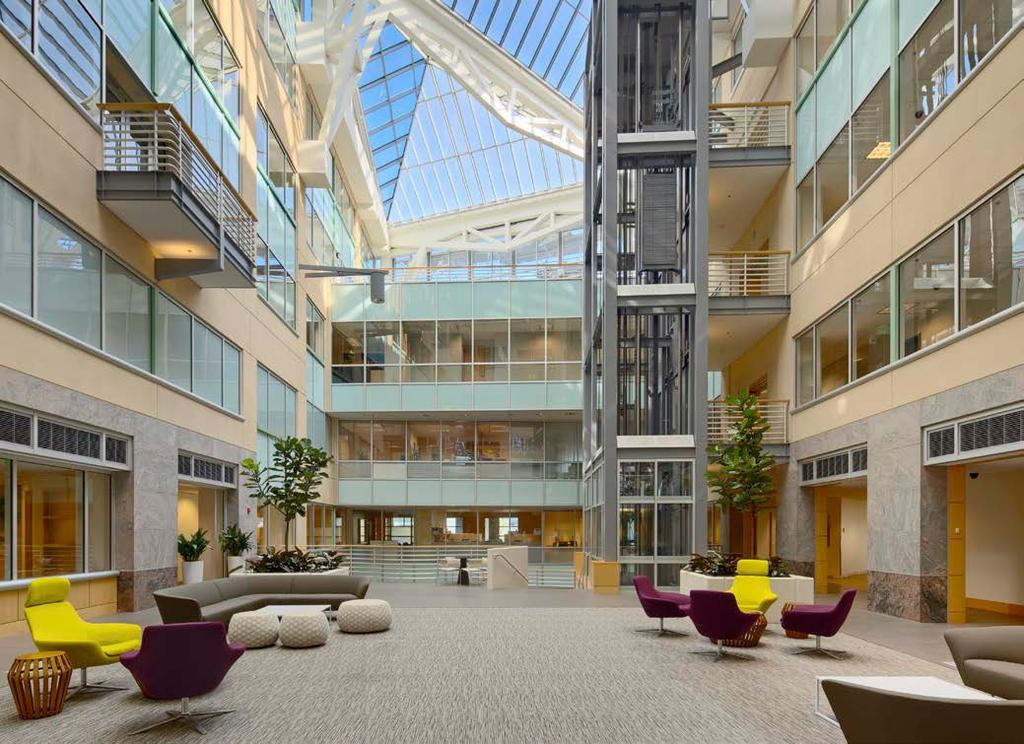 Get away from your desk in our unique, light-filled, eight-story atrium. Enjoy our robust conference center for those important gatherings right on site.