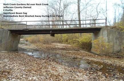 Rock Creek Gardens Bridge: Replace existing deficient structure 60 continuous box beams Reconstruct
