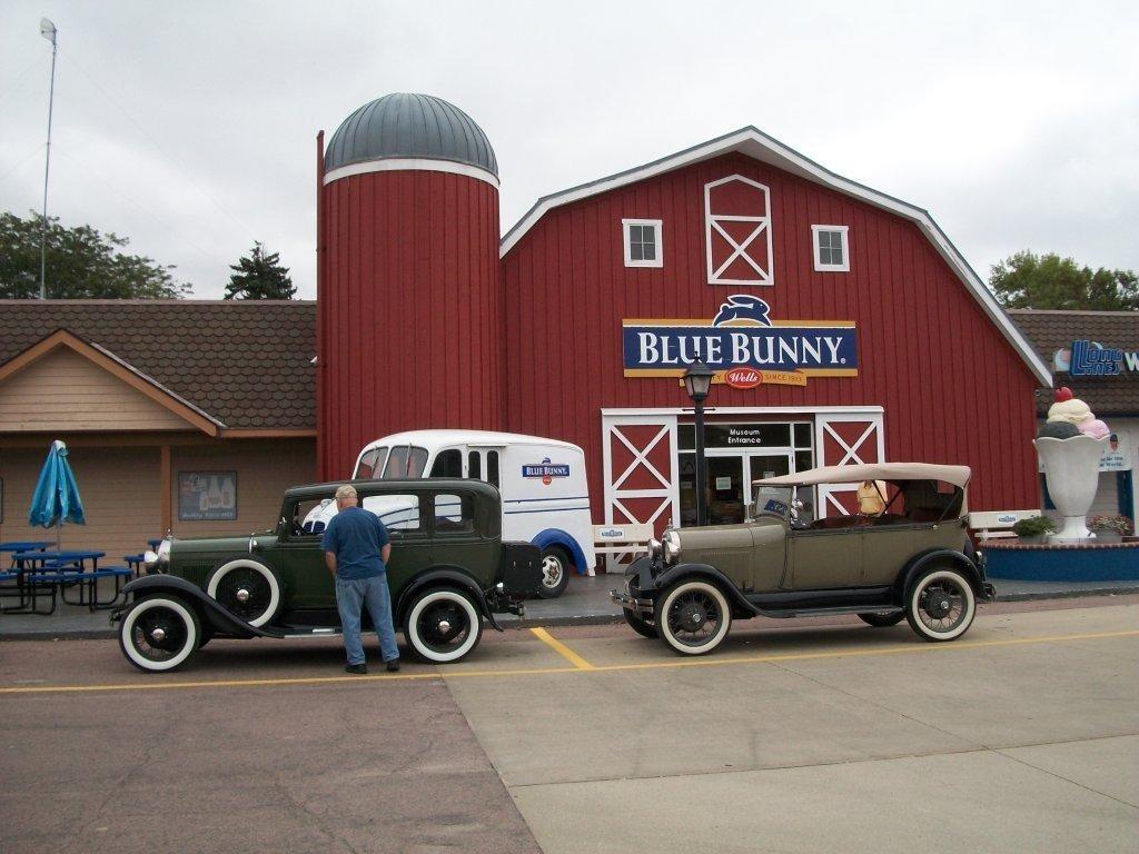(Great Annual Model A Ride Around Iowa) tour at the LeMars Ice Cream