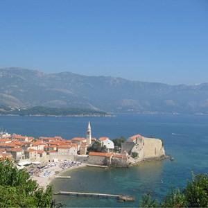 The old town of Perast, in the bay of Kotor, is set at the foot of St. Elijah Hill.