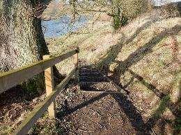 and linking down onto the riverside path around Roxburgh Castle, but note other