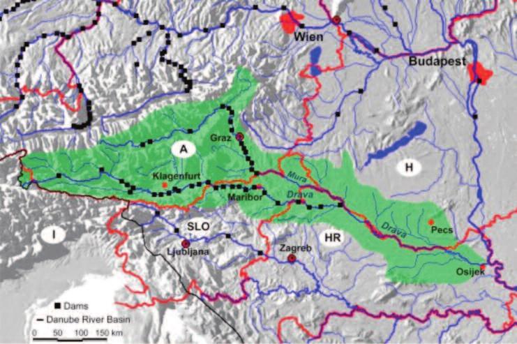 Overview of the Drava River Basin Martin Schneider-Jacoby: EuroNatur, Radolfzell, Germany; e-mail: martin.schneider-jacoby@euronatur.org 