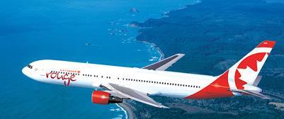 767s) is estimated to generate 25% lower CASM when compared to the same aircraft in the mainline fleet Air Canada rouge leverages the