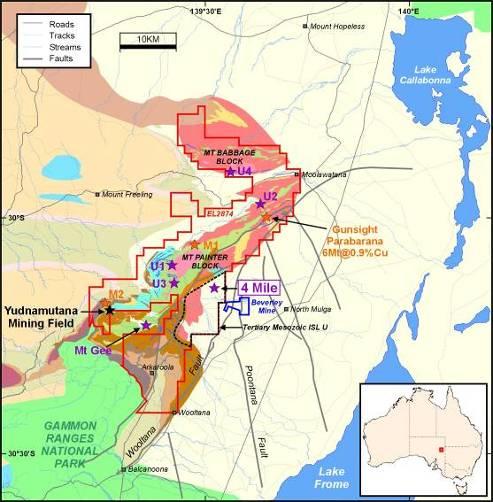 ARKAROOLA JV: Location and Setting Alliance (25% free carried during exploration phase) Quasar (75%), affiliate of Heathgate, owner of nearby