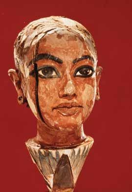 This sculpture, also found inside the tomb, shows the face of the young King Tut.