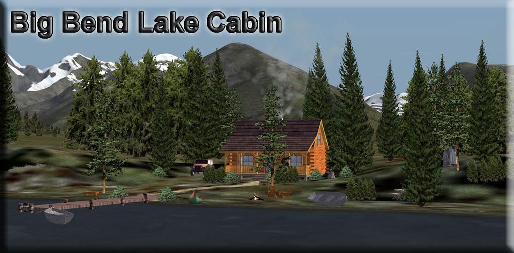 The airstrip and all of The Last Resort lodges and dwellings comes in the Last Resort on Bear Island scenery Package. Big Bend Lake Cabin (Map #2) Big Bend Lake Cabin - N61 12.32 W142 15.