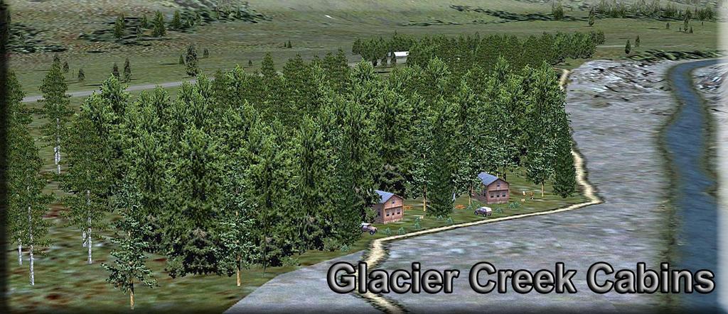 Glacier Creek Airstrip and Cabins (Map #7) Glacier Creek Airstrip and Cabins - N61 27.30 W142 23.26 Alt 2293 Starting Point: N61 27.19 W142 22.