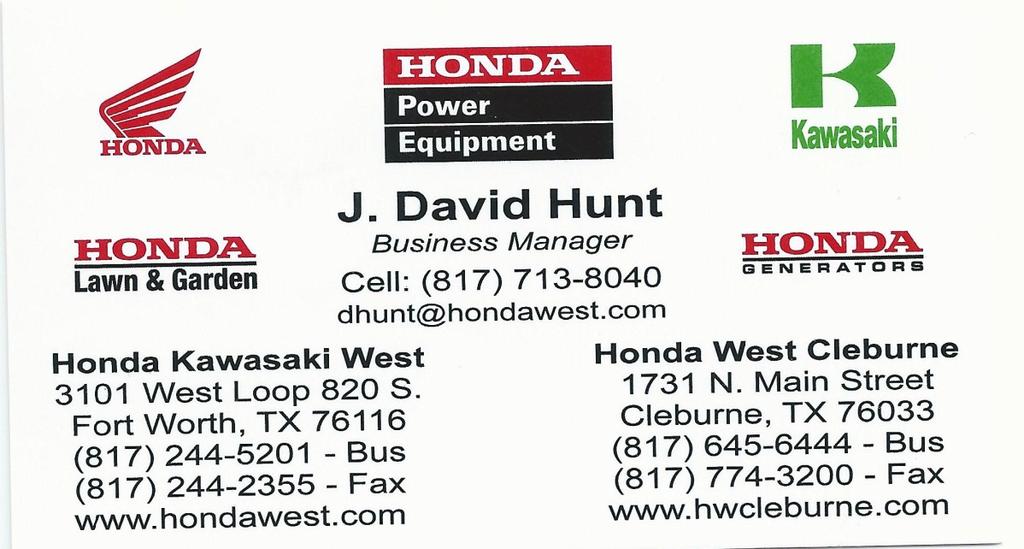 The Honda Kawasaki West in Fort worth is located at 3101 West Loop 820 S. They have a large showroom and exhibit several makes and models of Honda s and Kawasaki s.
