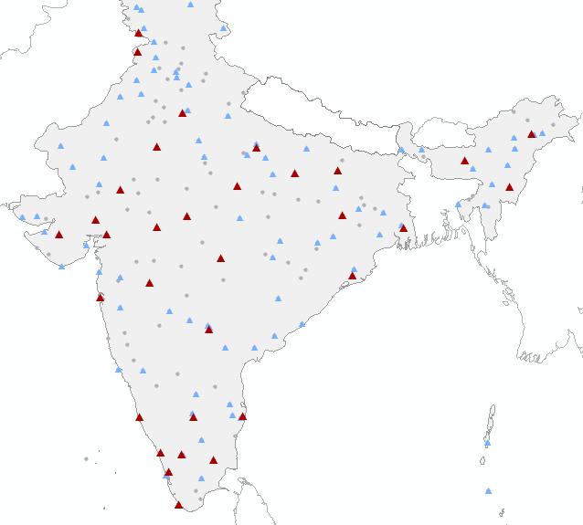 Airport System in India Delhi Case Study Analysis Density of the airport network: 34