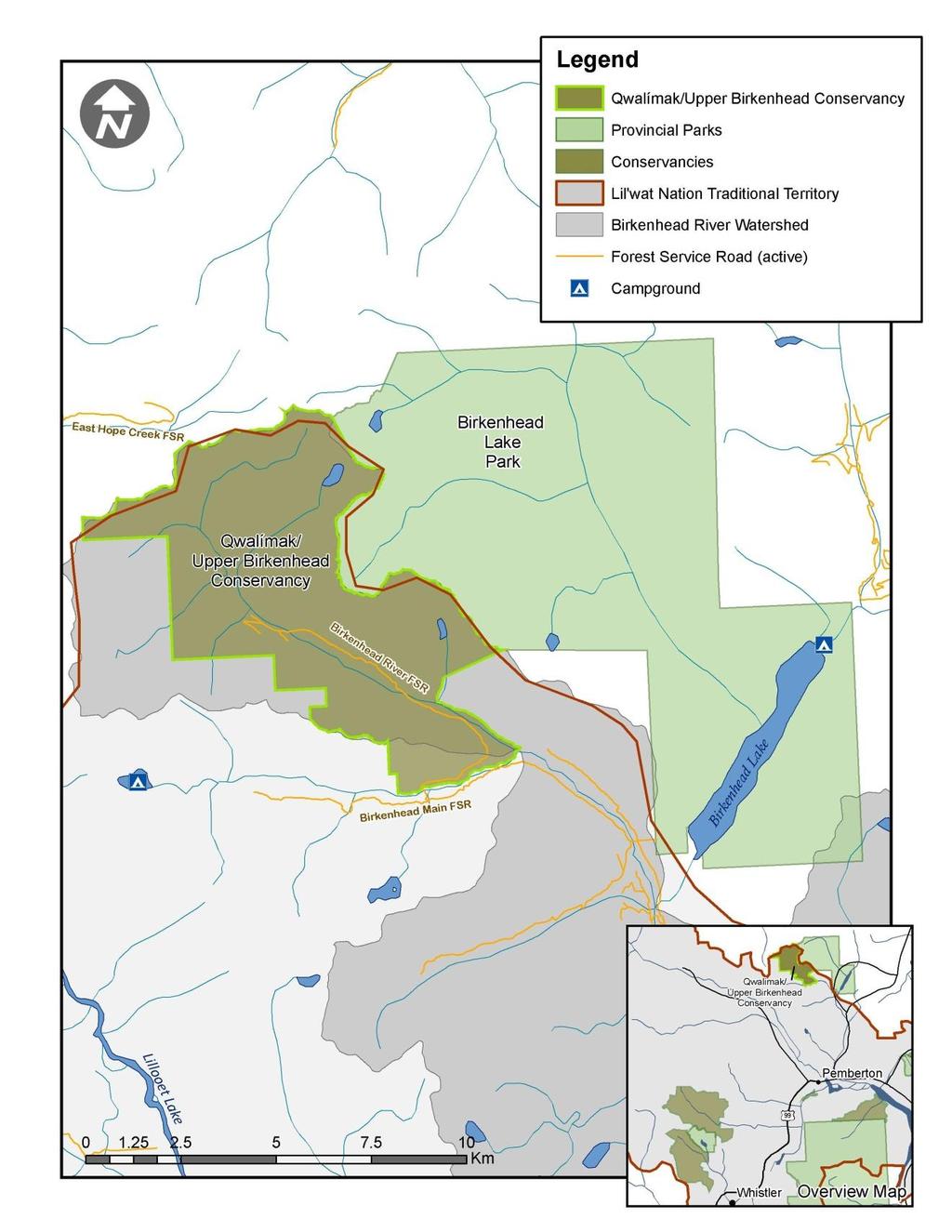 Figure 2: Qwalímak/Upper Birkenhead Conservancy Map