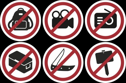 Security - Policies Prohibited items Ladies handbags