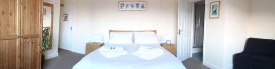 Accommodation Bedrooms We have 4 modern en-suite double rooms with views over the Welsh and English hills.