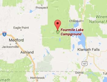 Klamath Falls Fourmile Lake Campground Park #8866266 Restrooms Rate: $17 Lake of the Woods Sky Lakes Wilderness Area Pacific Crest Trail Biking, hiking, wildlife viewing, swimming, fishing, horseback