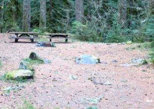 The campground is not far from the base of the majestic, snowcovered Mt. Hood, Oregon's highest point and a prominent landmark of the area.