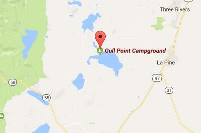 Bend Gull Point Campground Park #8866202 Restrooms Rate: $18 Bend, OR (541) 338-7869 Wickiup Reservoir Deschutes National Forest Biking, hiking, fishing, swimming, boating, horseback riding Located