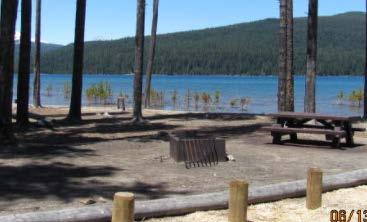 The campground looks out to the stunning water of Crescent Lake, and several tent-only sites are on the lake front. From Crescent, Oregon, travel 12.