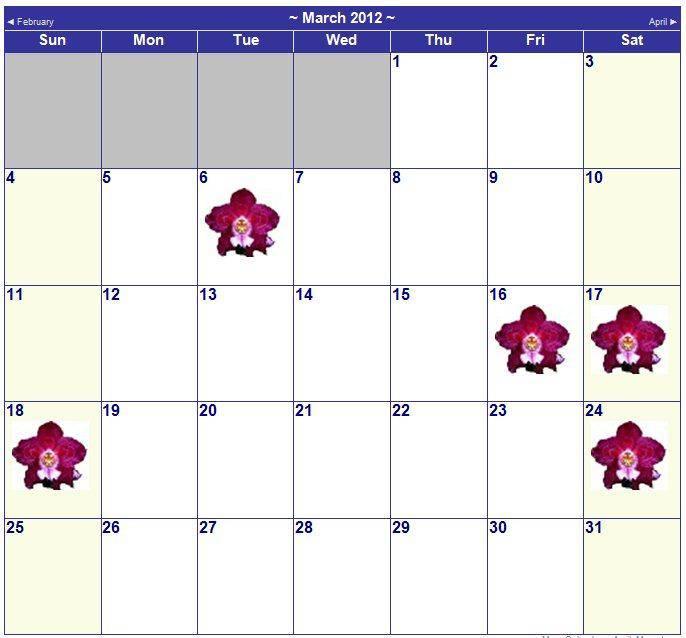 Upcoming Events March 6, 2012, 7:30pm - SFOS General Meeting Ron McHatton - Main Speaker Subject: The Orchids of Madagascar 67th Santa Barbara International Orchid Show - "Orchidelic" March 16-18,