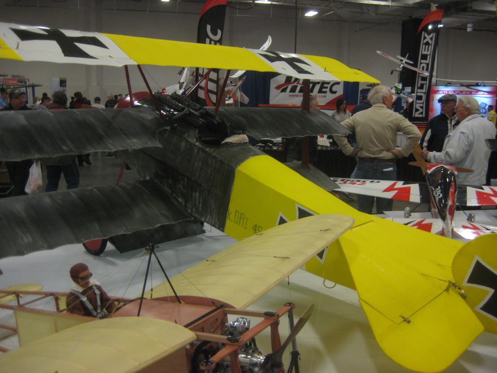 Page 6 Finally, a Fokker DR-1 in 50% size and in the foreground a Bleriot with working wing