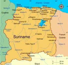 Suriname Region: Caribbean South America Capital: Paramaribo Landform: Guiana Highlands Body of Water: Atlantic Ocean Climate: Warm temperatures year round- but