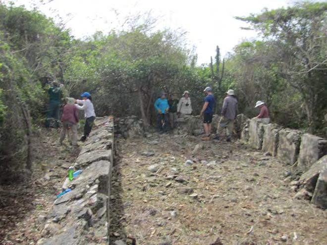 The end of the trail that had not been completed by the April 2015 group was heavily overgrown and required the removal of trees under six inches in diameter, large cactuses, grasses, and vegetation