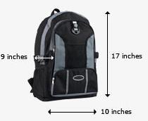 The maximum dimensions for a carry-on bag are 9 inches x 14 inches x 22 inches (22 cm x 35 cm x 56 cm), including handles and wheels.