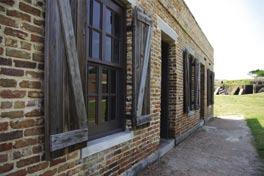 At Fort Gaines, visitors can tour the well-preserved ramparts, observe reenactments of the battles, hike or bike along the pathways, or just enjoy the panoramic views of Gulf of Mexico and Mobile Bay.