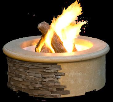 Contractor s Model Fire Pit (Add your own stone veneer for a custom look) 39 diameter x 14½ h 16 Star stainless steel burner Reversible Floor