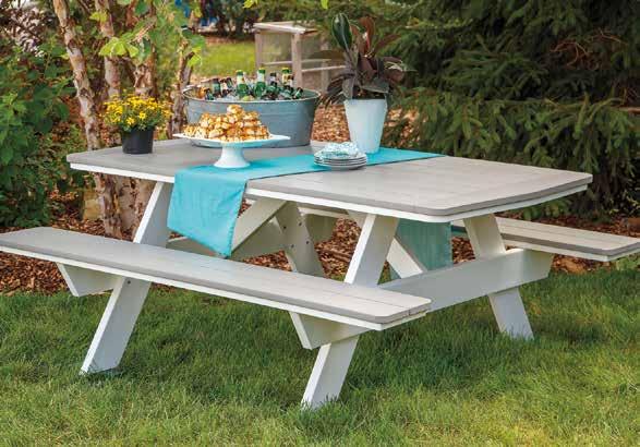 #PICNIC4072 40" x 72" Picnic Table Top: 40" x 72" Overall
