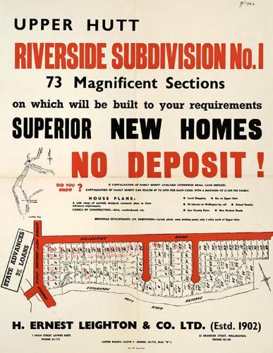 H Ernest Leighton Ltd and later L A Taylor advertised the sections for sale in the Brown Owl Vista subdivision.