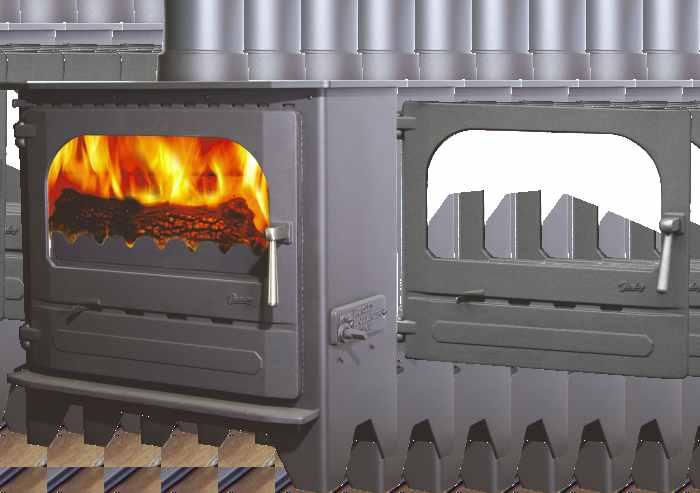 Highlander 8 Double Fronted Stove The Highlander 8 double fronted stove is ideal for homes, pubs or hotels that