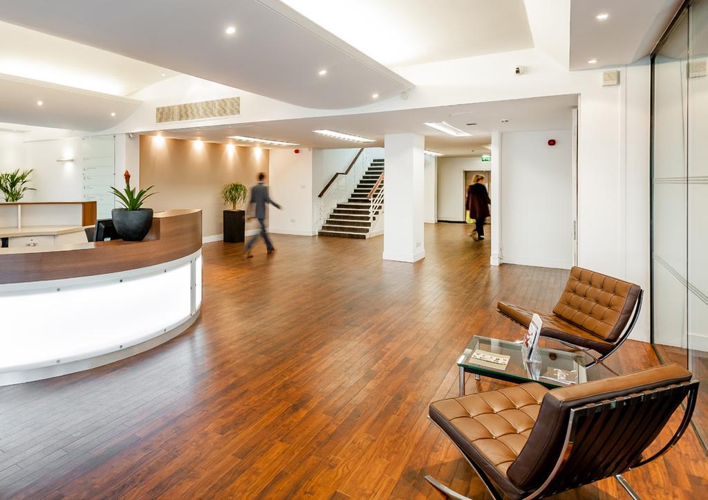 The bright, spacious reception is both modern and welcoming and the on-site customer service team are on hand to assist both yourself and your visitors.