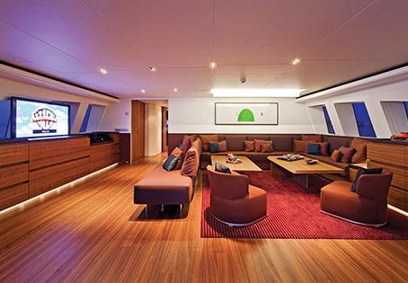 Jems A contemporary yacht with spacious deck areas for