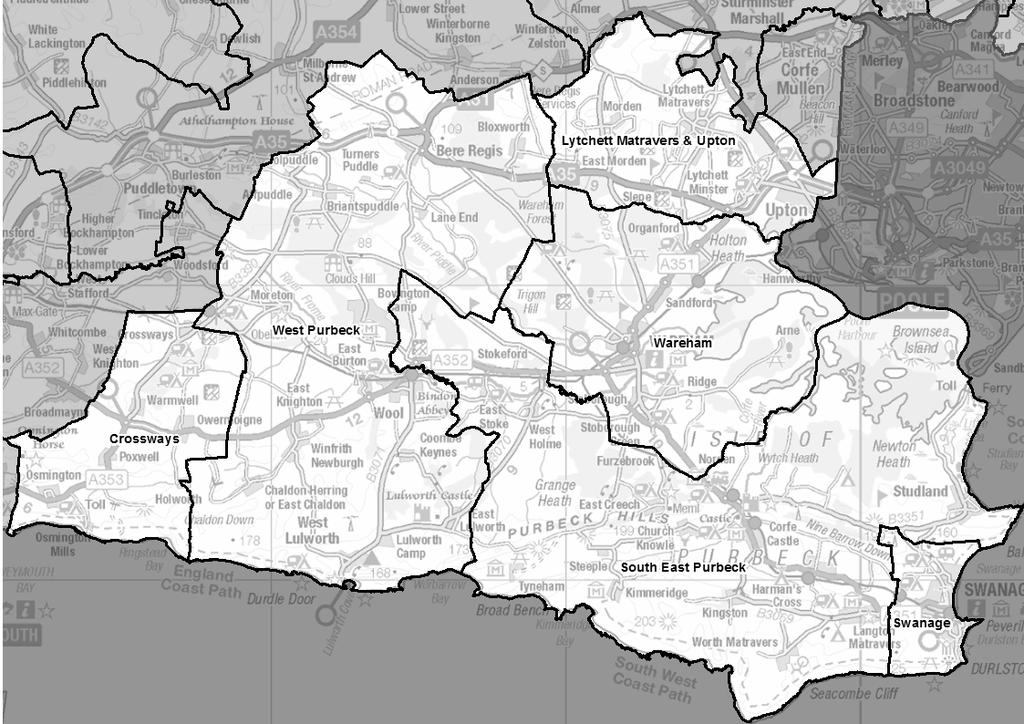 South-east Dorset Ward name Number of Cllrs Variance 2023 Crossways 1-5% Lytchett