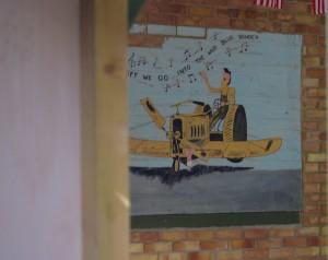 6 / 8 The mural restored to its home at Bottisham museum.