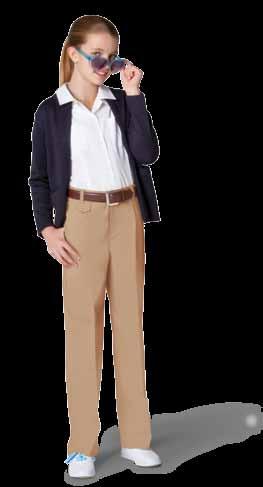 5011 Pleated Fly Front Pant Traditional pant has updated single-pleat front, sits at the